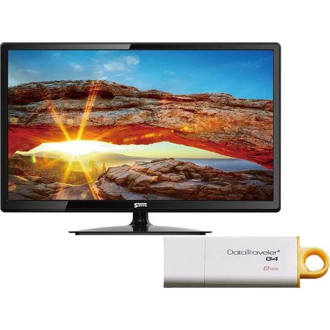 Sierro 22" LED HD TV & 8GB USB Drive Package - Television Storage Record Caravan
