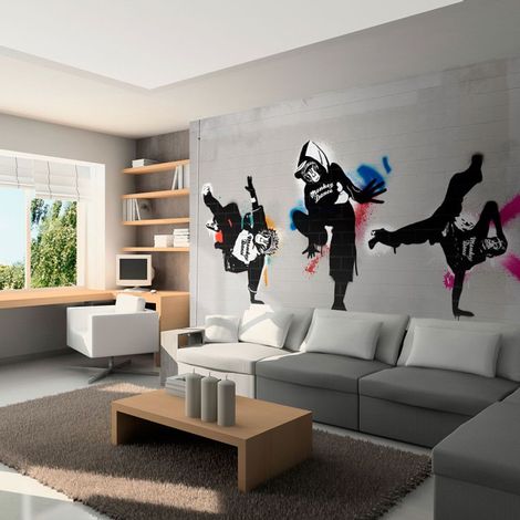 Papier Peint "Monkey Dance Street Art" 231 x 300 cm (1/2)