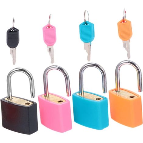 de 4 cadenas colorés pour casiers cadenas de sécurité à clé