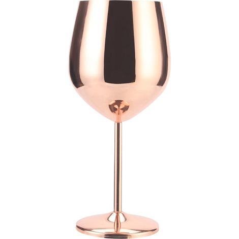 2 Verres à vin, Acier inoxydable, Incassable, 18oz, Or rose, Extérieur, Pique-nique, Fête (1/5)
