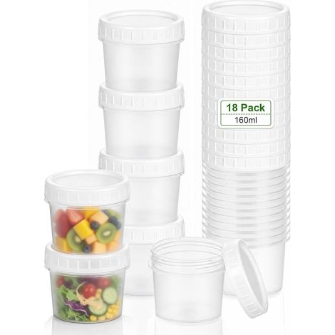 18Pcs Boîtes Alimentaires Hermétiques, 160ML Boîte Plastique Congelation Alimentaire Boîte De Conservation Alimentaire Empilable Boîtes Congelation Alimentaire avec Couvercle (1/5)