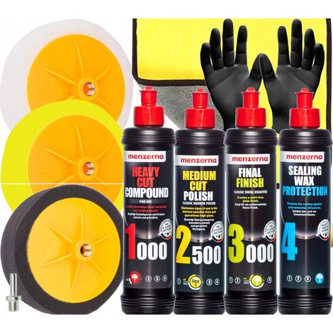Ensemble de 3 éponges à polir 150 mm – Éponge dure pour pâte abrasive – Éponge moyenne pour finition – Éponge douce pour polissage