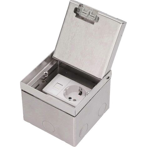 Prise encastrée de sol 2025 gain de place en acier inoxydable pour une utilisation domestique (250 V CA). (1/5)