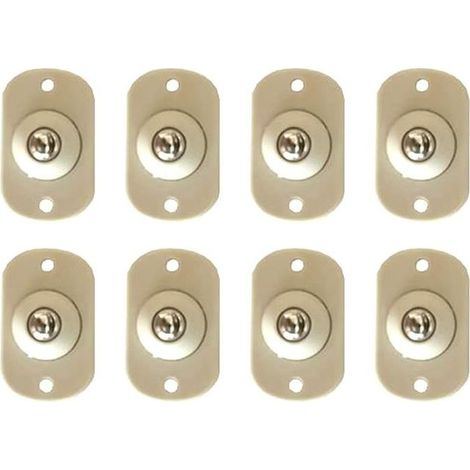 Mini Roulette Transfert pour Meuble Auto-Adhésive Roue en Plastique Forte Rotation de 360 Degrés Universelle Poulie 8 Pièces Poulie de Boîte de Rangement pour Étagère Poubelle Boîte de Rangem (1/3)