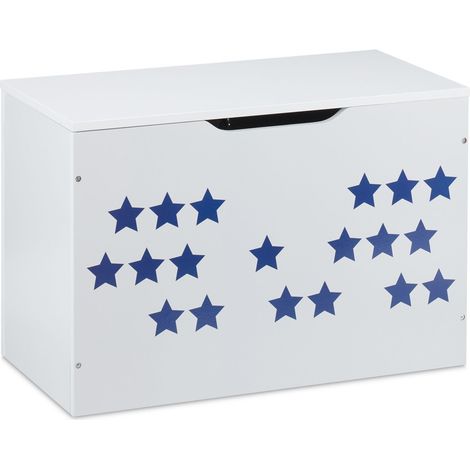 Baúl de juguetes banco de almacenamiento diseño contemporáneo infantil 80 x 40 x 40 cm acabado suave en madera blanca 130009651 (1/5)