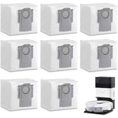 8 Sacs à Poussière Accessoires pour Xiaomi Roborock S7 MaxV Ultra / S7 Pro Ultra / Q7+ / Q7 Max+ / T8 / Q5+ Aspirateur Station, 3L Grande Capacité Roborock Sacs à Poussière Accessoires Originaux