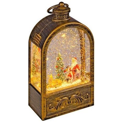 Lanterna Glitter Led Arc brunita H24cm Lotti