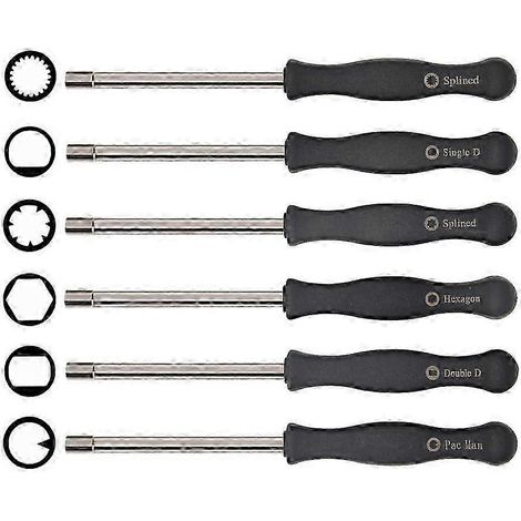 Vergaserschraubendreher-Set, 6-teilig, kompatibel mit Husqvarna Modellen 125, 135, 136, 137, 141, 235, 235e, 236, 236e, 240, 240e, 435, 435e und 440e (McCulloch Partner Po).
