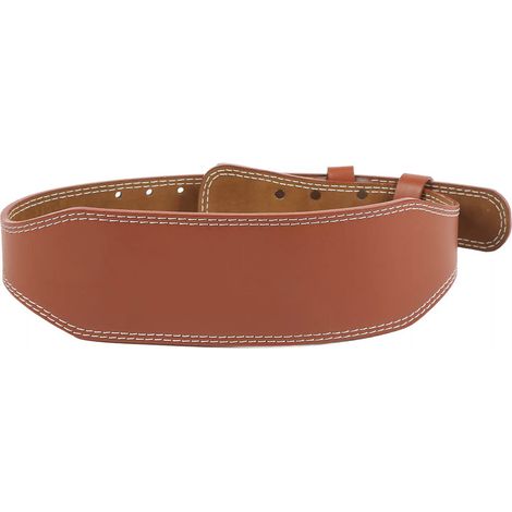 Ceinture d'haltérophilie en cuir de vachette pleine fleur monocouche, ceinture de soutien lombaire pour le soulevé de terre et les squats, équipement de sport pour hommes et femmes. (1/5)
