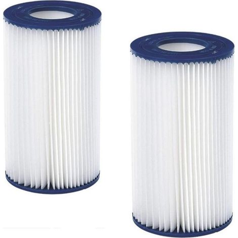 Set di 2 cartucce di filtrazione per piscina di tipo 3 - 106 mm x H203 mm - adatte alla pompa di filtrazione JILONG 3785L/h
