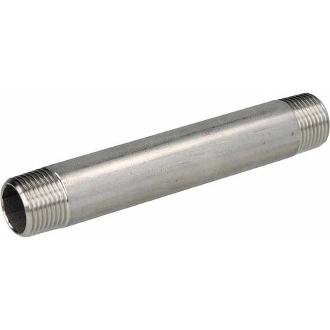 Mamelon fileté Inox à visser MM2 - Lg 80 mm