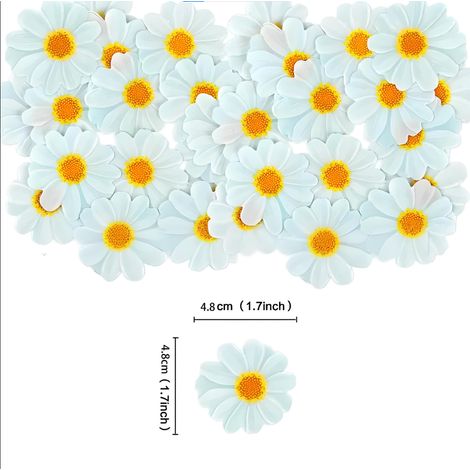 80 Pièces Fleurs De Marguerite Comestibles Toppers Gâteau De  Fleurs De Choix Mariage Fête De Douche De Bébé Anniversaire Décoration De Gâteau