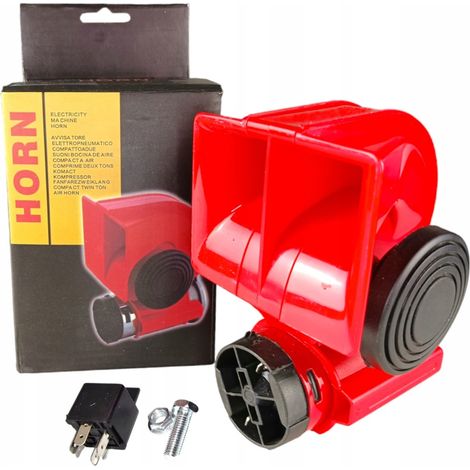 LEISTUNGSSTARKE HUPE 139 dB 12V FANFARE-HUPE AUTOKOMPRESSOR