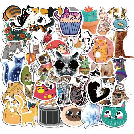 Autocollants 50 pièces vinyle déco graffiti pour ordinateur portable voiture skateboard moto vélo valise pare-chocs sticker bombe(7) (1/5)