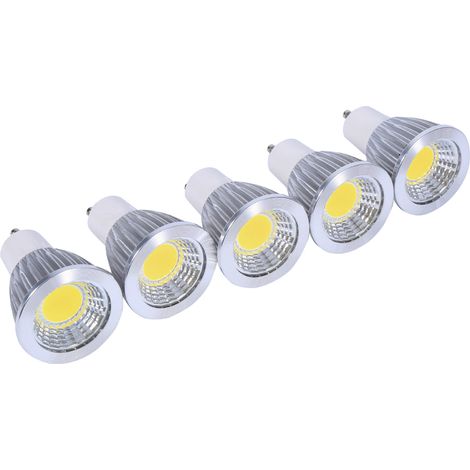 Spot Led GU10 - 5 W - 600 À 700 Lm - Température De Couleur Réglable 2700 K À 6500 K - Angle De Diffusion 60° - Aluminium - Lot De 5