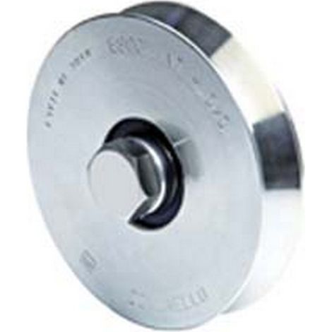 2PZ RUOTA CANCELLI GOLA V ART.300 - mm.100x34
