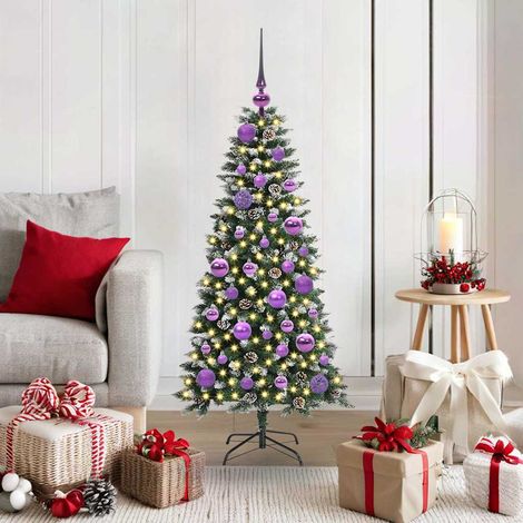 Künstlicher Weihnachtsbaum mit 150 LEDs mit Ständer Grün 120 cm
