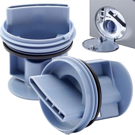2 Pièces Couvercle de Filtre Lave Linge de Pompe, Filtre de Couvercle de Pompe de Vidange de Machine Laver, Filtro à Peluches, Bouchon de Filtro de Rechang, pour Machine à Laver (1/5)