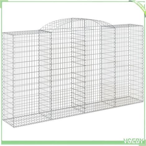 Panier de gabion arqué - FAFEICY - 153518 - 300x50x160/180 cm - Fer galvanisé - Fil 3,5 mm (1/4)