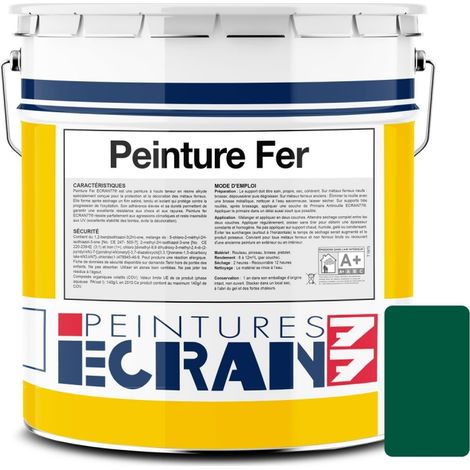 Peinture fer professionnelle, satin, peinture opacifiante, sans odeur, antirouille, protège, décore intérieur, extérieur ECRAN77 02563E 5 litres (1/5)