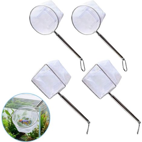 Set of 4 Fish Net with Telescopic Handle Extendable from 13 to 39 cm (1/5)