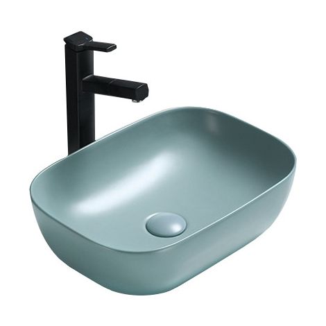 Mexen Rita lavabo sobre encimera 45 x 32 cm, verde claro mate - 21084548 (1/2)