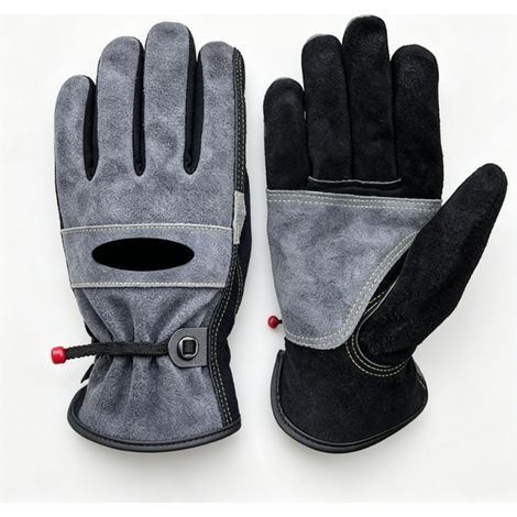 Gants de travail en cuir pour hommes et femmes, pour le jardinage, en cuir de vachette avec doublure en coton, soudage TIG/MIG, construction, tronçonneuse, agriculture, 2022G S 22 x 11 x 2,5 cm (1/5)