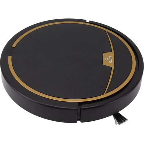 Aspirateur robot ultra-fin et entièrement automatique, intelligent, pour poussière, cheveux et peluches, noir, sans réservoir d'eau, 32 x 32 cm (1/5)