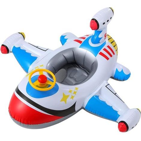 AIDUCHO Flotador para bebé, asiento de piscina para bebé, flotador inflable para piscina, apto para bebés de 1 a 5 años, material de PVC seguro. (1/5)