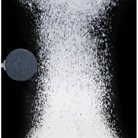 Pompe à oxygène pour aérateur d'étang solaire avec tuyau d'air et pierre bulles eau flottante Oxygénateur de réservoir poissons fontaine bain d'oiseaux Circulat Noir (1/2)