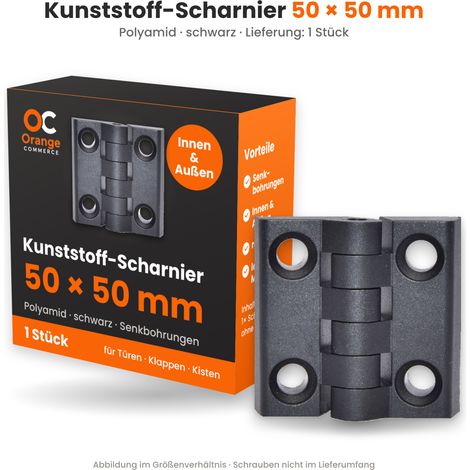 Scharnier 50 x 50 mm Kunststoff (1/3)