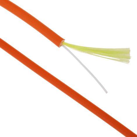 BeMatik - Bobina de fibra óptica 50/125 multimodo 3.0 mm simplex de 1000 m OM2