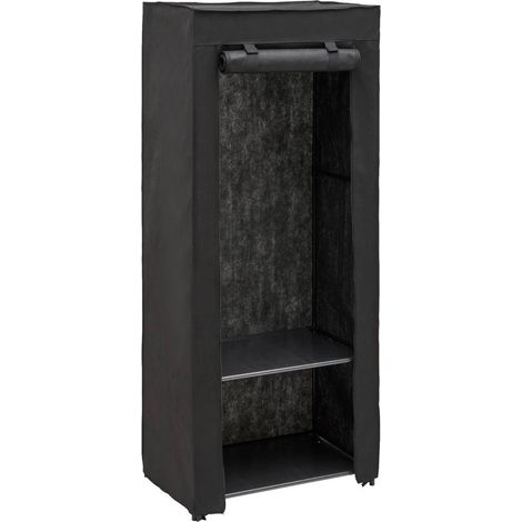 Dressy kleiderschrank, rechteckig, 70 x 165 cm, schwarz - 5five (1/5)