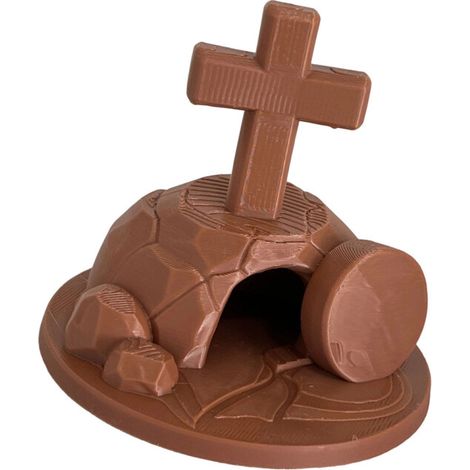 Figura impresa en 3D de la tumba del Crucifijo, decoración - Marrón (1/2)