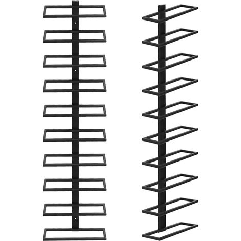 2X Weinregal aus Metall für 10 Flaschen Flaschenständer Wandregal Flaschenregal Wand 116×27×10.5cm