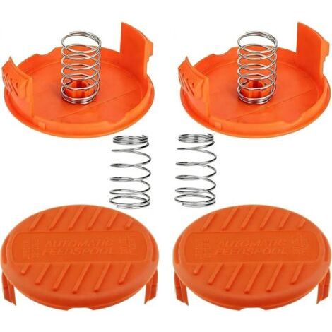 couvercles de bobine de débroussailleuse, compatibles avec RC-100-P, pour Black Decker ST5530,ST1823,STC1820,GL280,GL301,GL425,GL430,GL545,GL555,GLC13,GLC1825L,GLC3000(4 capuchons + 4 ressorts)