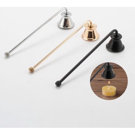 3 piezas de extintor de velas de acero inoxidable，extintor de velas con mango corto，herramienta para apagar velas，regalos de Navidad (1/5)