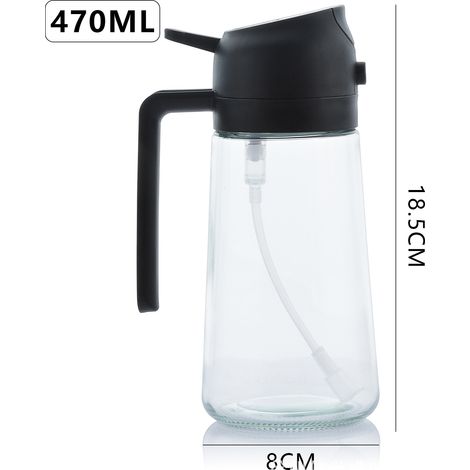 Spruzzatore per olio da cucina 2 in 1, 470 ml, per cucinare, arrostire, grigliare e preparare insalate, Spruzzatore per olio da cucina da 470 ml, Spruzzatore per olio da cucina 2 in 1, Flacone spray p (1/5)