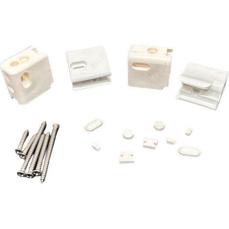 Ricambio kit completo supporti ruote bianco per box Megius A40058/R