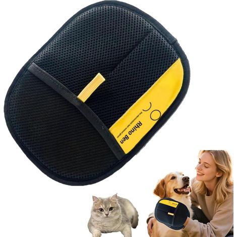 1 Gant de toilettage double face,anti-statique,réutilisable,pour chat,chien,lapin (1/5)