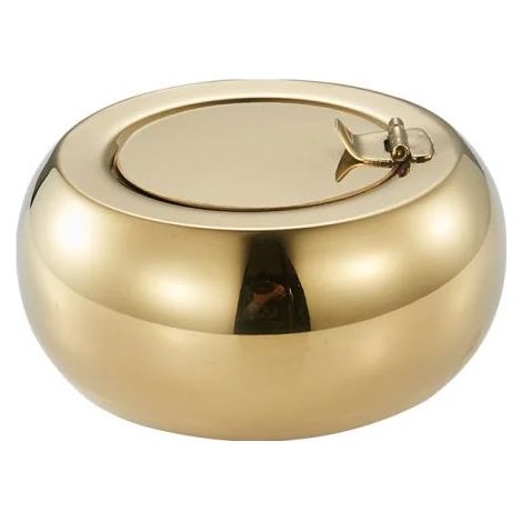 Plateau de table moderne en acier inoxydable doré avec couvercle, usage intérieur et extérieur, maison, bureau et décoration (1/5)