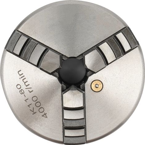 Mandril autocentrante, diseño de 3 mordazas, construcción duradera, 80 mm (1/2)