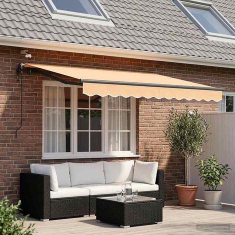 Teenpull – Ausziehbare Markise Sand 300 x 250 cm Polyester (1/5)
