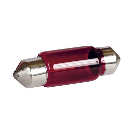 2 Ampoules Navettes - 12V 10W - T11x35 - Rouge - C5W (1/2)
