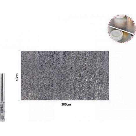 TrAdE Shop Traesio - Rotolo Adesivo Alluminio 40cmx3mt Per Cassetti Mobili Armadi Parati Cucina 70499 - (1/5)