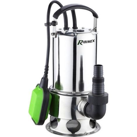 Pompe Vide Cave 1100W - Inox - Avec Flotteur - Efficace pour Évacuation des Eaux Chargées - D-Work