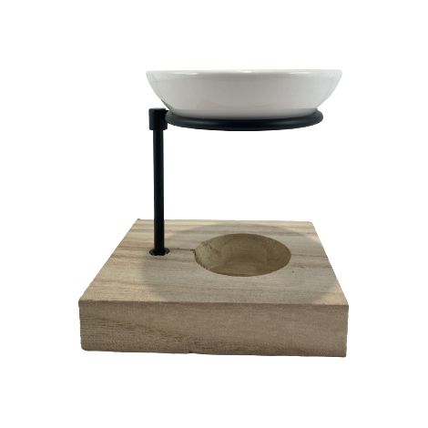 Bruciatore di fragranze Etna in legno bianco, 10 cm (1/4)