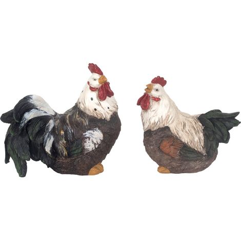 Signes Grimalt Figura De Gallina Figuras  Gallina 2U Animales Blanco 9x13x12cm 36990