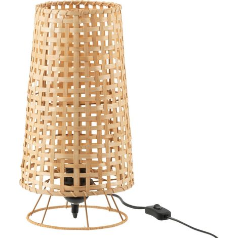 Lampe à poser en rotin naturel ambiance chaleureuse - Naturel effet rotin clair (1/4)