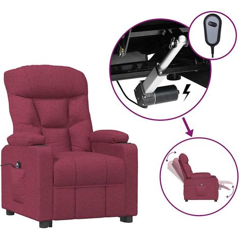 Maison Exclusive - Relaxsessel Elektrisch Weinrot Stoff (1/5)